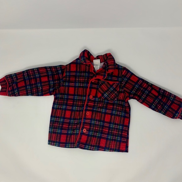 Little Me Red Flannel Pajamas 2pc - Picture 3 of 3